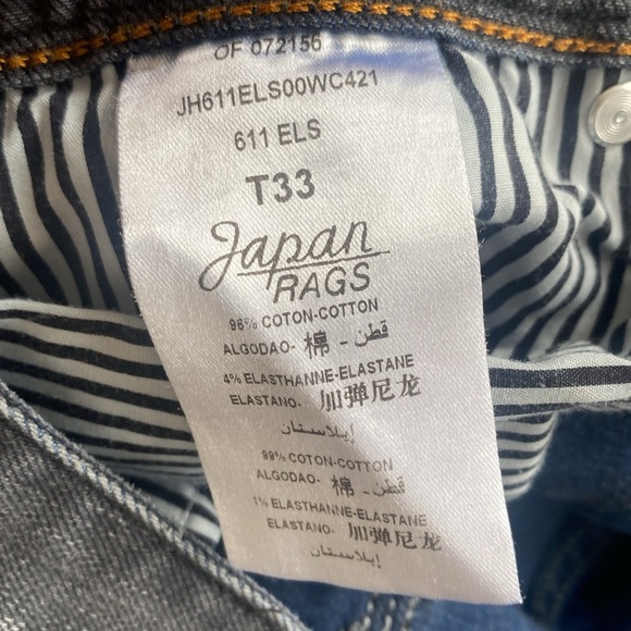 Men's Japan Rags Gray Denim Jeans - Picture 11 of 12